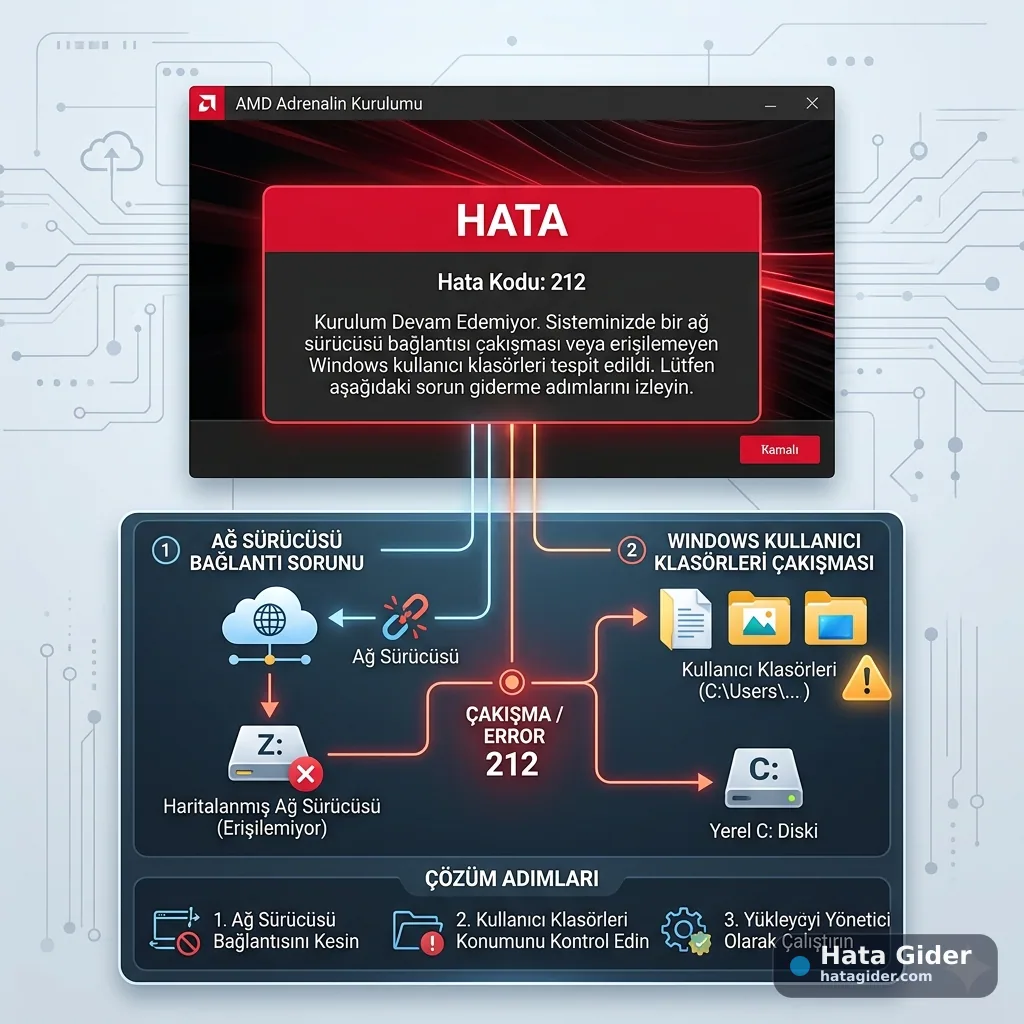 AMD Error 212 sürücü çıkartma hatası çözümü