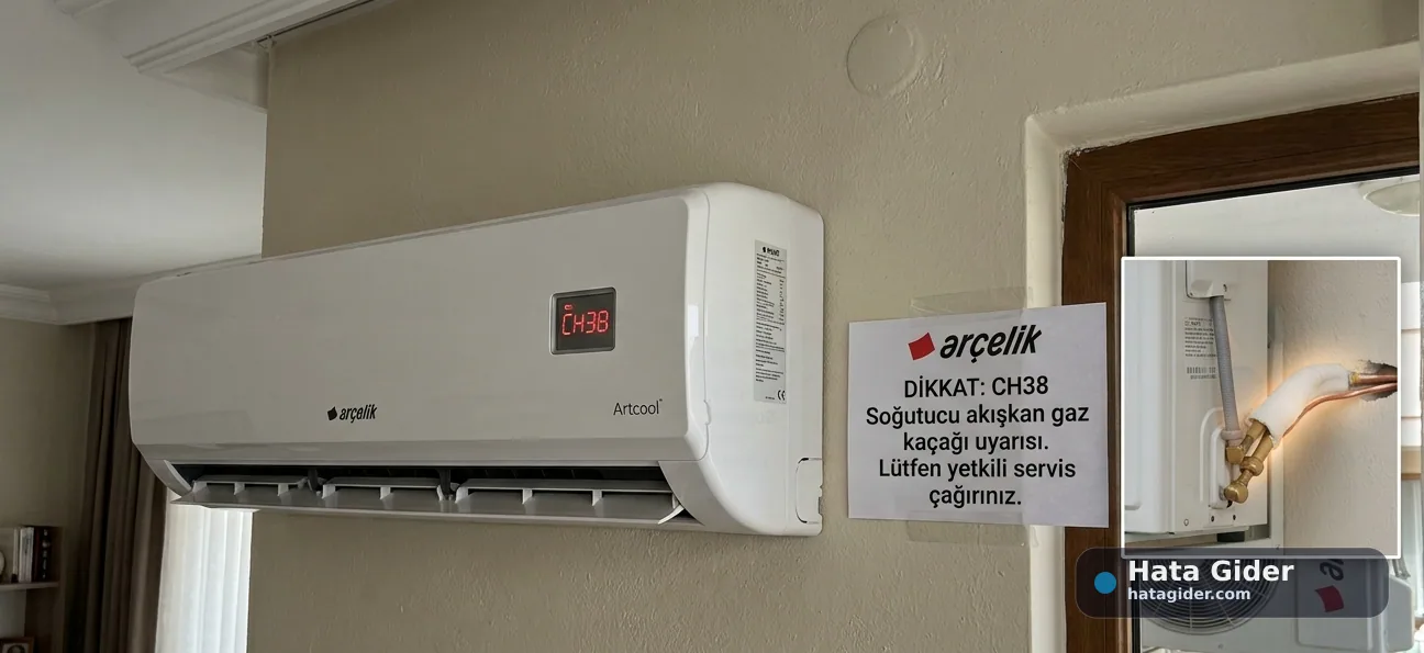 Arçelik Klima CH38 Hata Kodu Nedir? Gaz Eksikliği ve Soğutmama Sorunu görseli