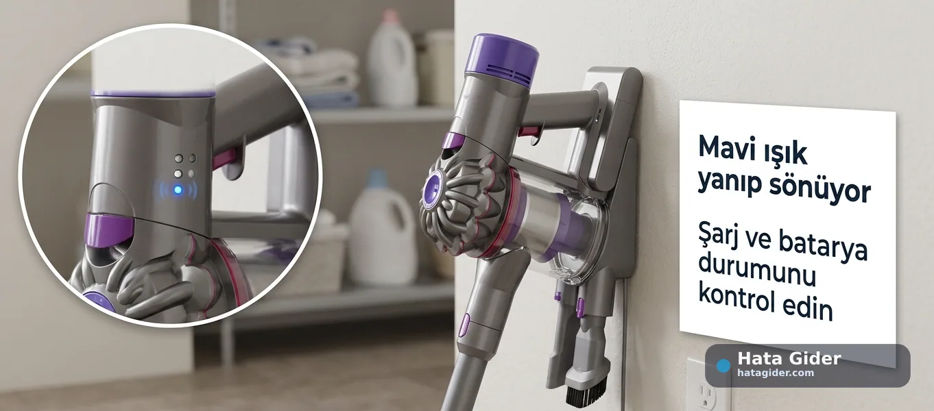 Dyson V8 Mavi Işık Yanıp Sönüyor: Şarj Olmuyor Sorunu Çözümü görseli