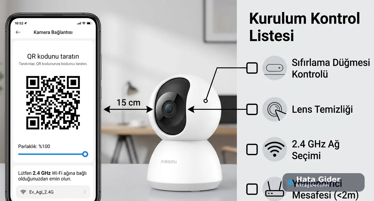 Xiaomi Home QR kod okutma 2.4 GHz Wi-Fi kurulum çözümü